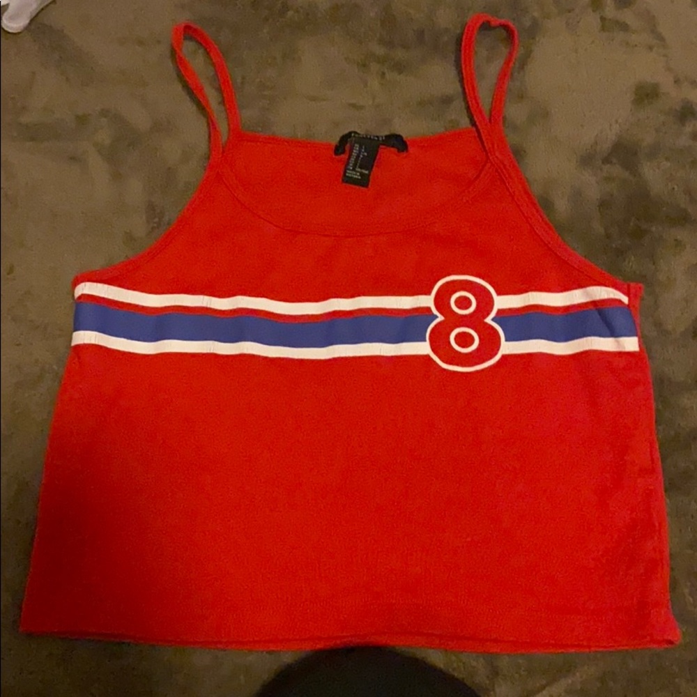 Vintage red crop top from Forever 21 worn once